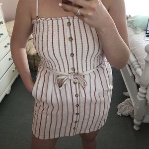 Red and white sun dress